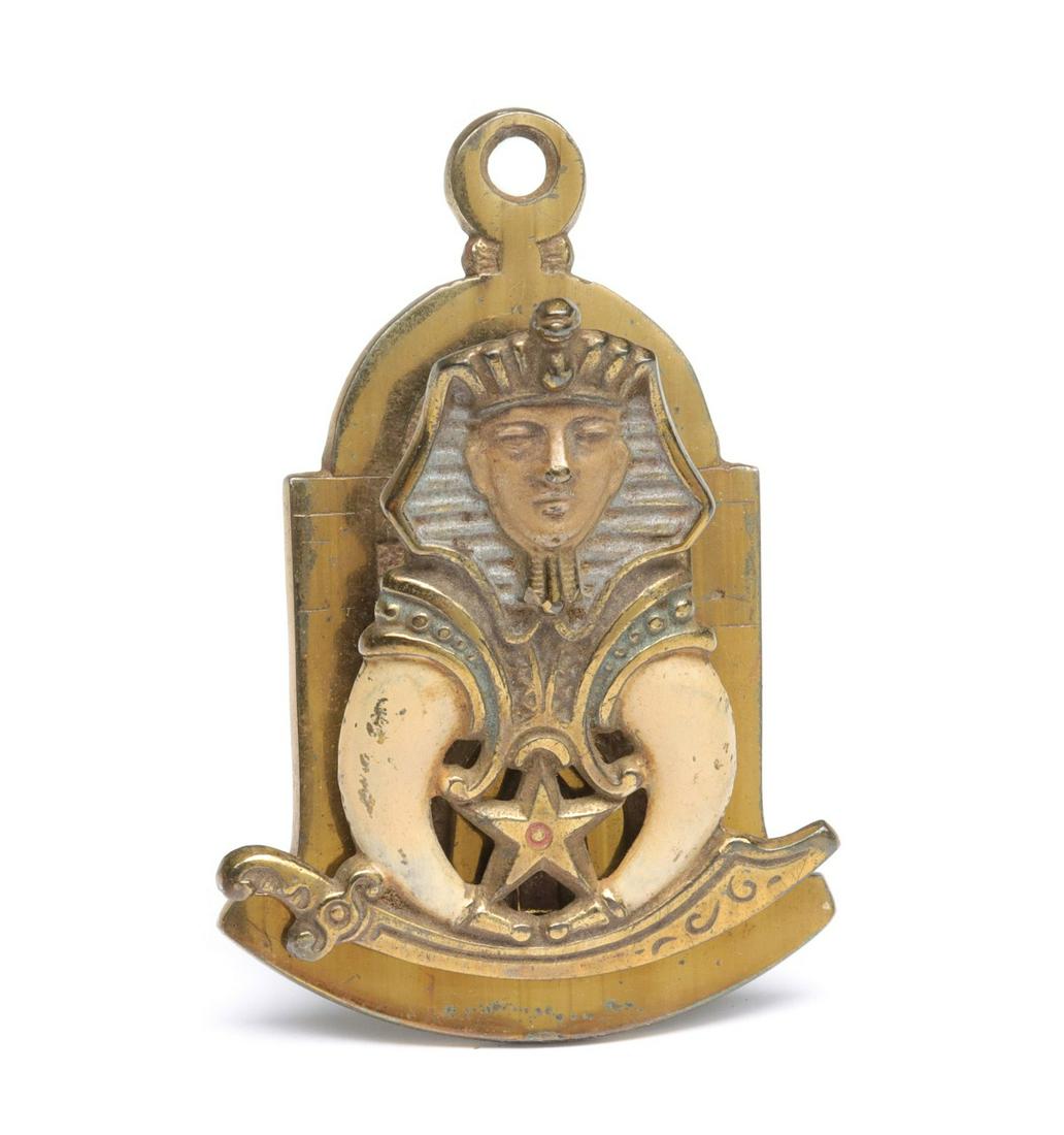 MASONIC LETTER CLIP WITH ENAMEL AND BRASS PLATING: Circa 1900. Be aware that internet sales tax applies to all Internet transactions and local sales tax may apply to local pick-up transactions. We happily provide seamless in-house packing and shipping