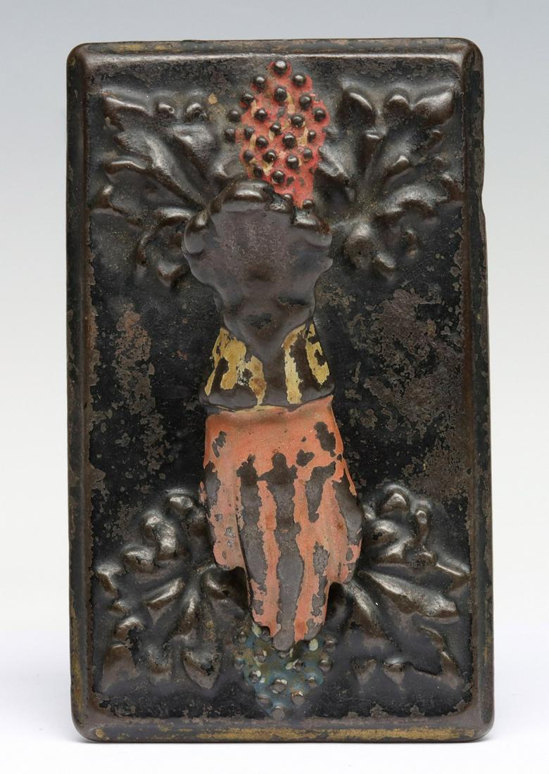 CAST IRON FIGURAL HAND LETTER CLIP 1880-1910 (1 of 13)