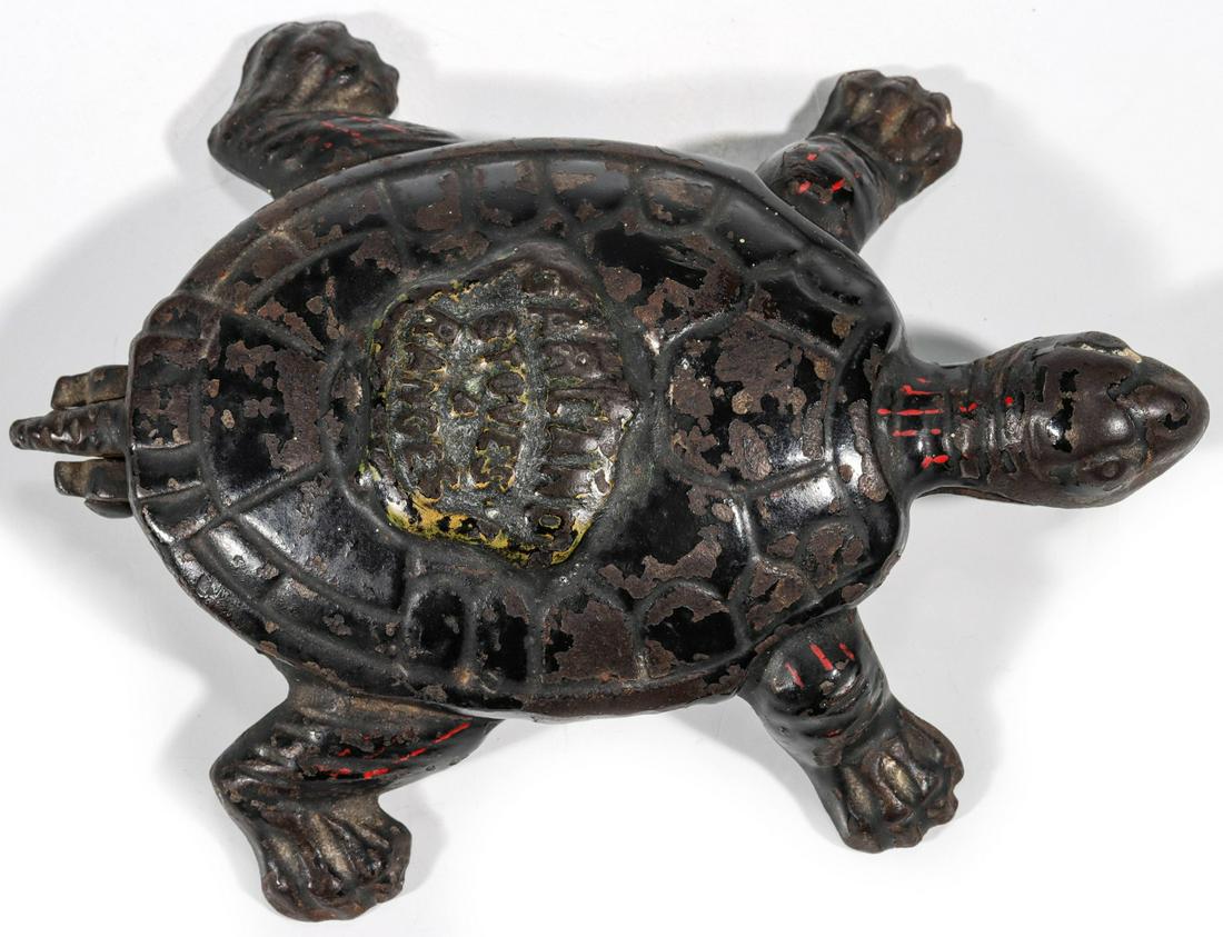 IRON TURTLE 'GARLAND STOVES' MATCH SAFE C. 1900 (1 of 8)