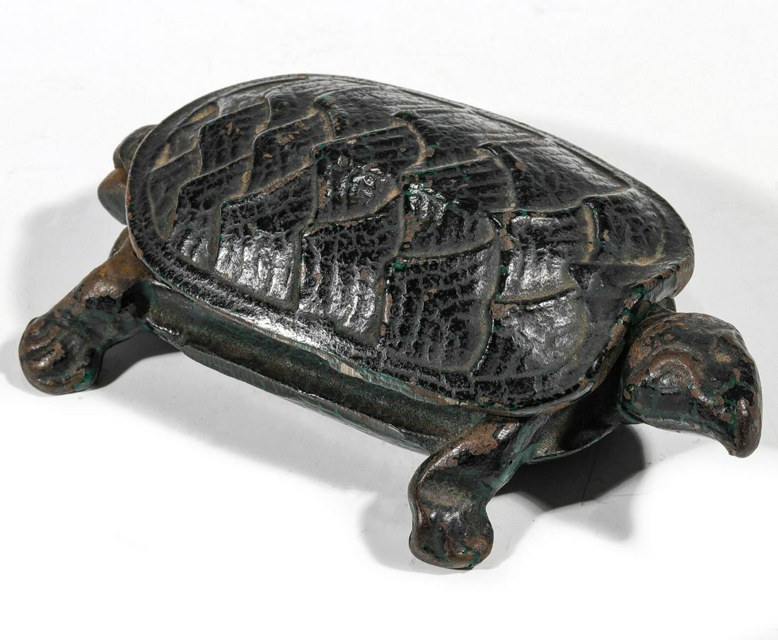 AN IRON TURTLE MATCH SAFE STRIKER C. 1900 (1 of 8)