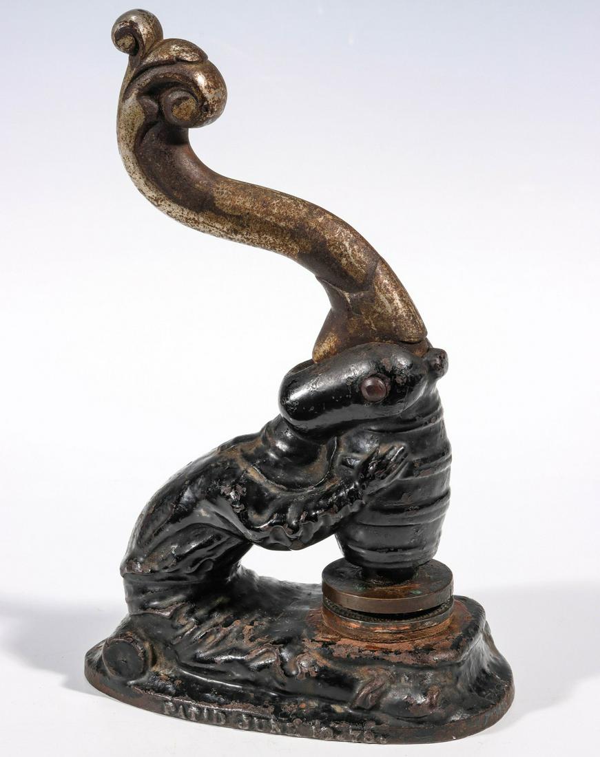 A LARGE FIGURAL MAN W/ BARREL NOTARY'S SEAL C. 1880 (1 of 11)