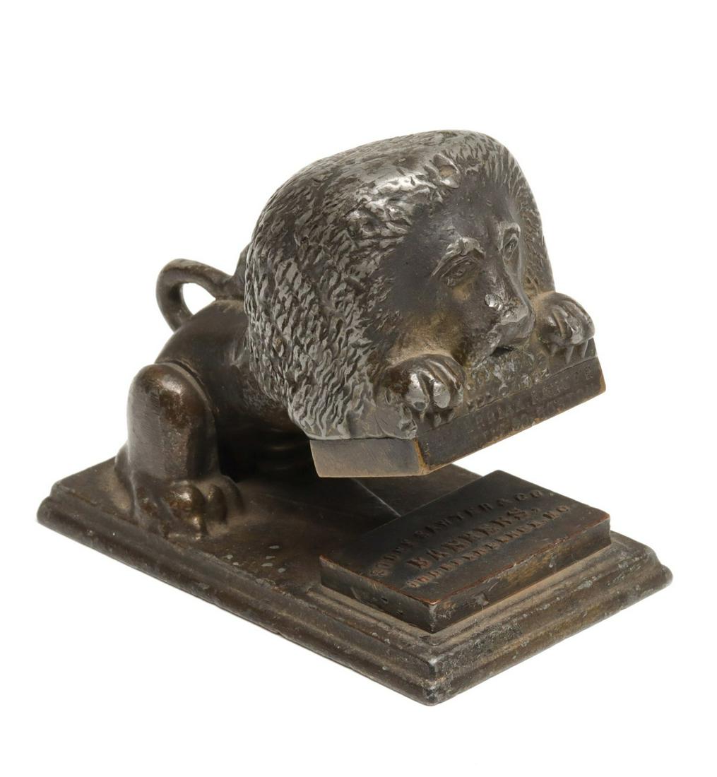 A FIGURAL LION IRON SEAL INDEPENDENCE, MO, C. 1890 (1 of 7)