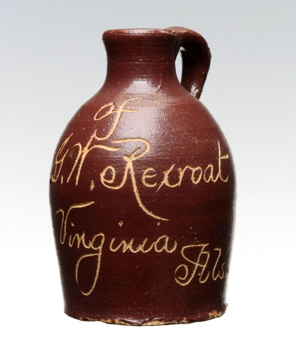 VIRGINIA ILLINOIS STONEWARE MINI JUG (1 of 10)