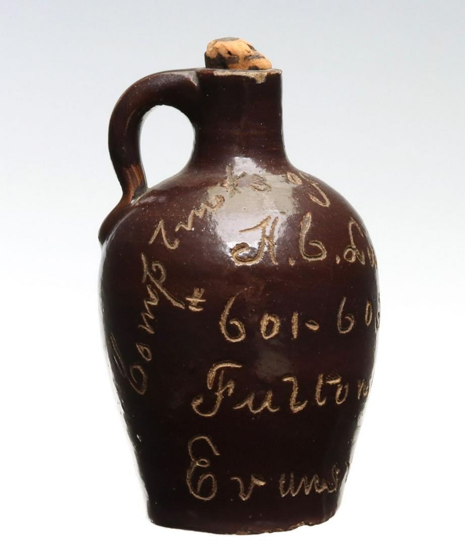 EVANSVILLE INDIANA STONEWARE MINI JUG (1 of 9)