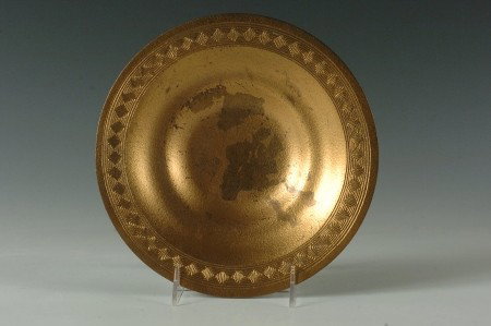 TIFFANY STUDIOS DORE' BRONZE BOWL: Signed Tiffany Studios New York under the rim and numbered 1707, measures 9 inches diameter.