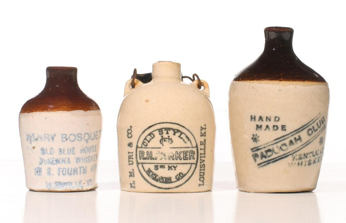 KENTUCKY WHISKEY STONEWARE MINI JUGS (1 of 9)