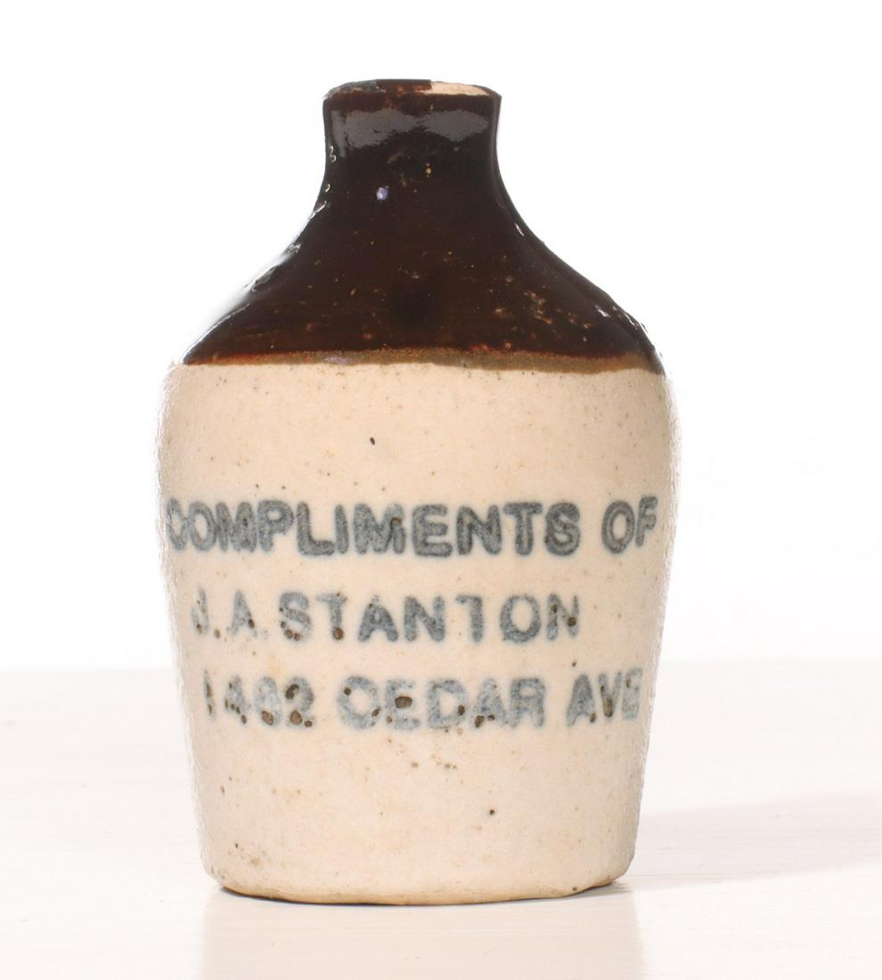 J.A. STANTON, CLEVELAND, OHIO STONEWARE MINI JUG (1 of 9)