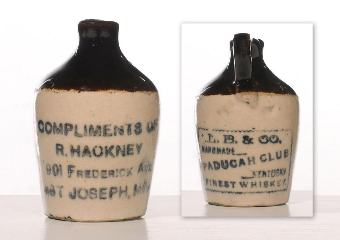 ST. JOSEPH, MISSOURI TWO-SIDED WHISKEY MINI JUG (1 of 9)