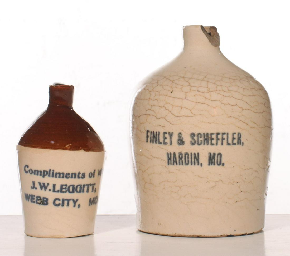TWO MISSOURI STONEWARE MINI JUGS (1 of 9)