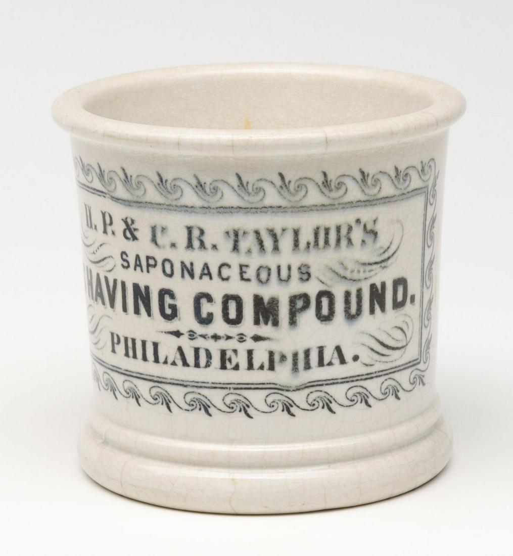 WC TAYLOR'S SAPONACEOUS SHAVING COMPOUND POTTERY JAR (1 of 10)