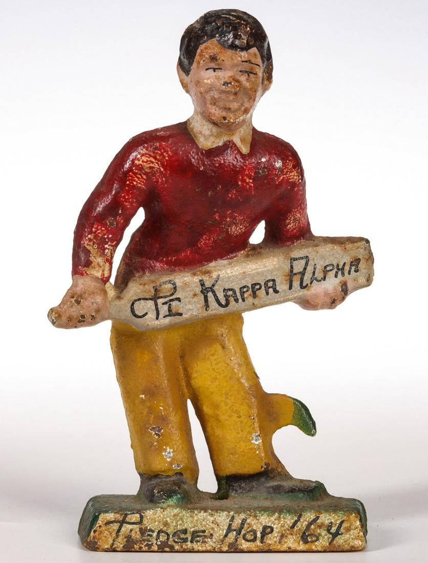 1964 PI CAPPA ALPHA VINTAGE FIGURAL IRON BOTTLE OPENER (1 of 9)