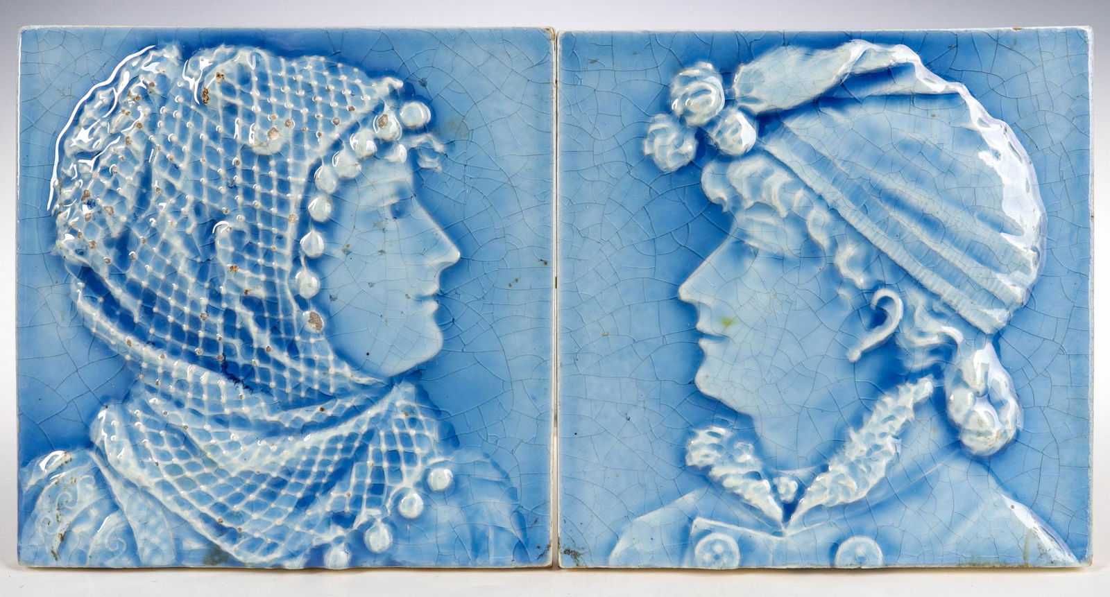 TWO TRENT VICTORIAN ART POTTERY TILES (1 of 2)