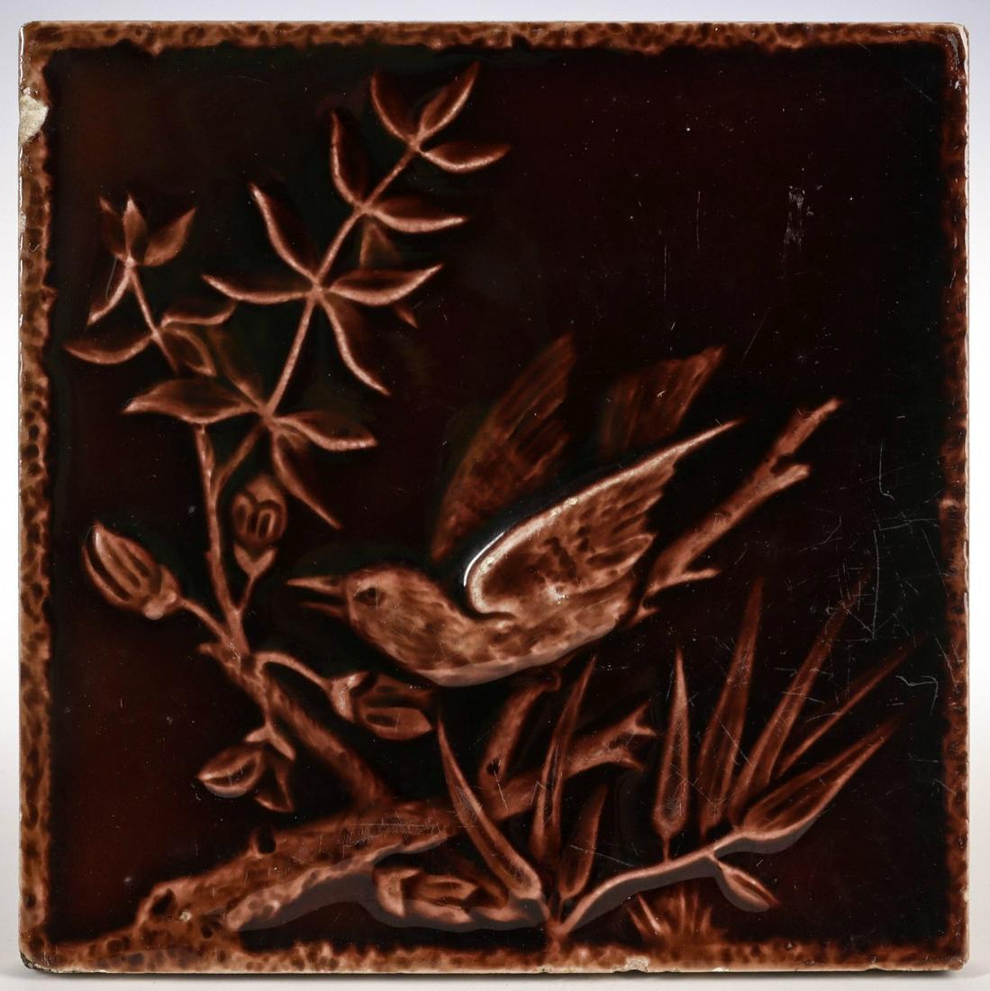 AN ENCAUSTIC TILE CO. ART POTTERY TILE (1 of 2)
