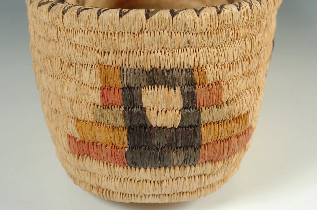 SKOKOMISH BOAT SHAPE BASKET WITH THUNDERBIRDS - 3