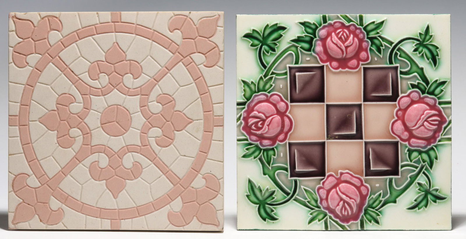 AMERICAN ENCAUSTIC POTTERY TILE, PLUS ANOTHER (1 of 15)