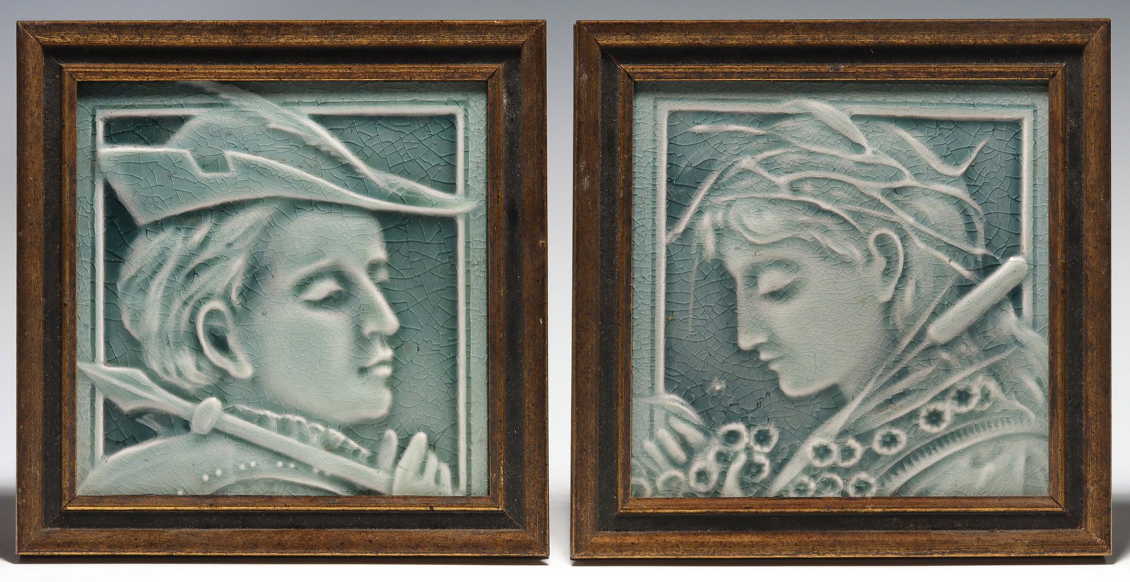 VICTORIAN HIGH GLAZE POTTERY TILES SIGNED HAMILTON: We happily provide seamless in-house packing and shipping services on nearly everything we sell. Until further notice, we cannot offer international shipping in-house.