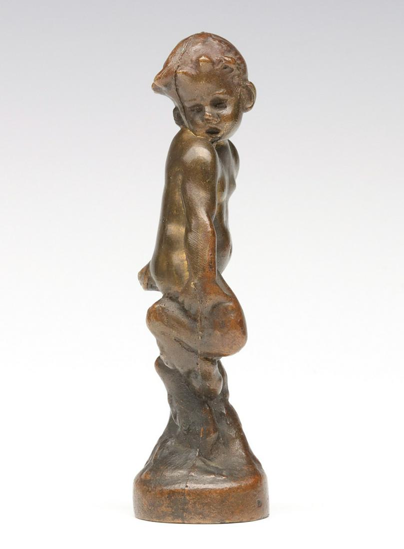 A FINE BRONZE FIGURAL SATYR ANTIQUE WAX SEAL (1 of 9)