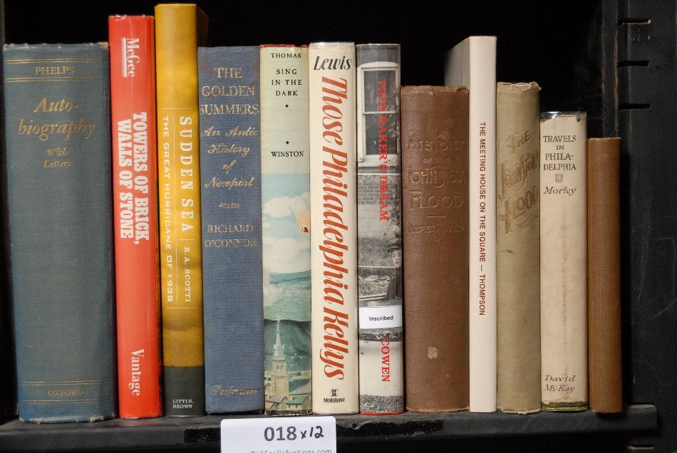 LOT OF 12 BOOKS, PHILADELPHIA, HISTORY OF JOHNSTOWN FLO: LOT OF 12 BOOKS, PHILADELPHIA, HISTORY OF JOHNSTOWN FLOOD
