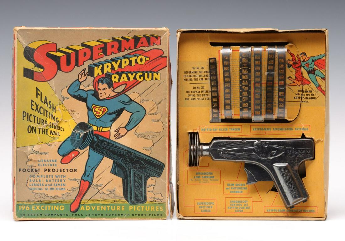 A SUPERMAN KRYPTO-RAYGUN IN THE ORIGINAL BOX (1 of 20)
