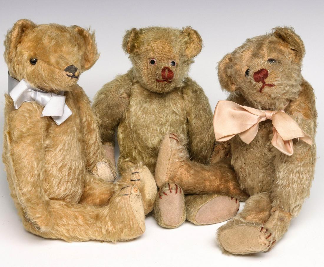 THREE ANTIQUE BEARS ATTRIBUTED HECLA & FARNELL (1 of 8)
