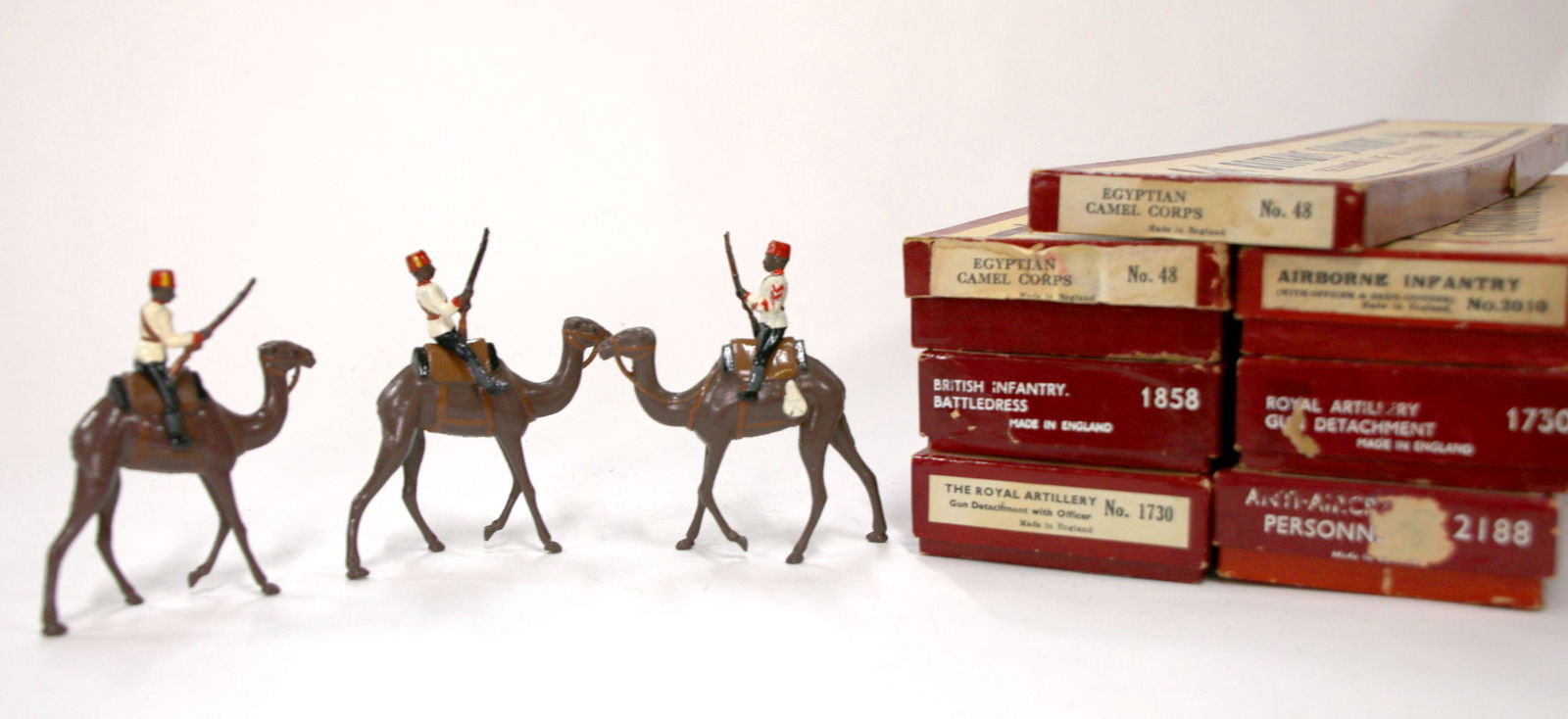 SEVEN SETS OF BRITAINS SOLDIERS WITH R.O.A.N BOXES (1 of 9)