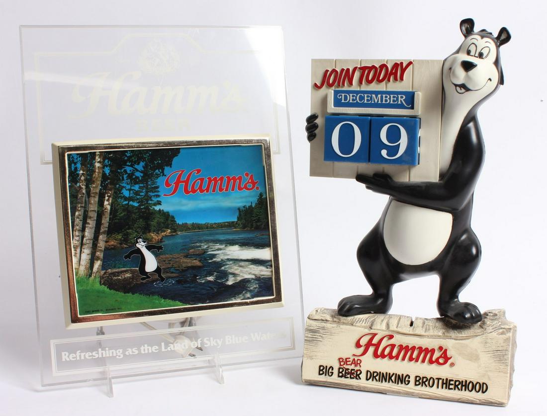 Vintage Hamm's Beer Bear Calendar & Bank