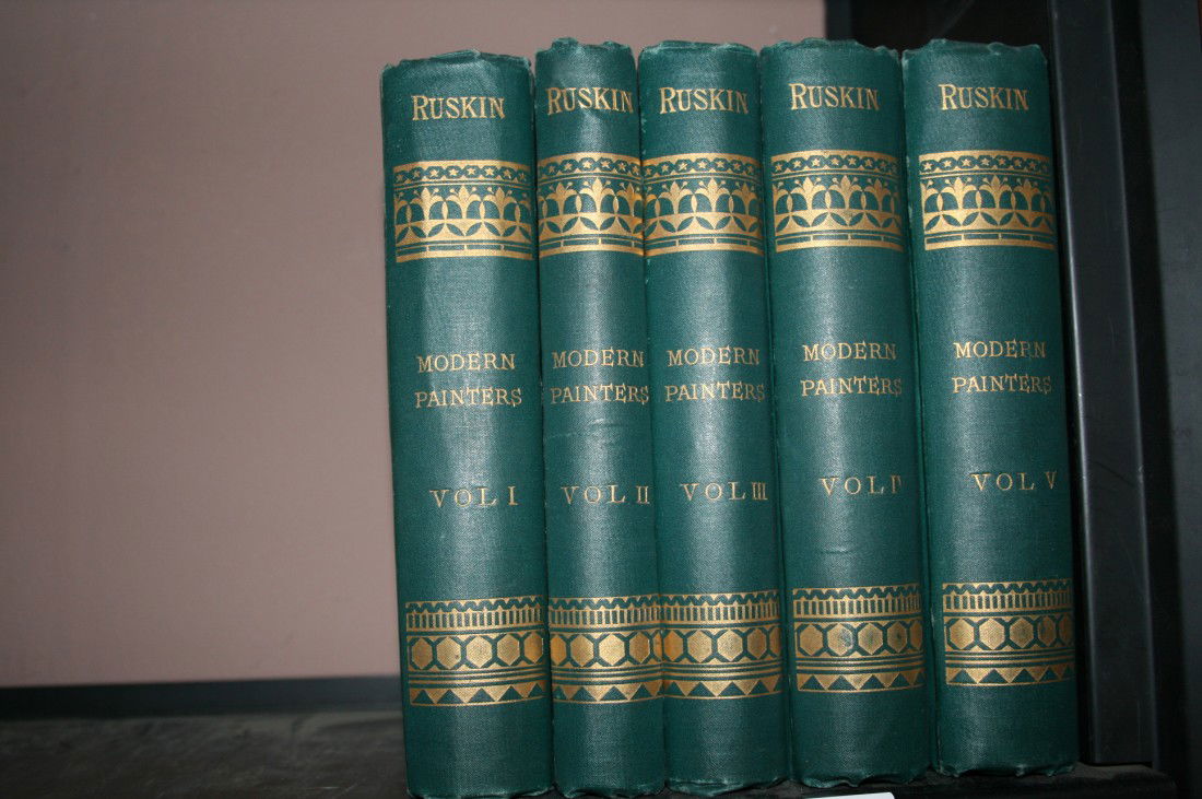5 VOL SET, MODERN PAINTERS BY JOHN RUSKIN, 1883: 5 VOL SET, MODERN PAINTERS BY JOHN RUSKIN, 1883