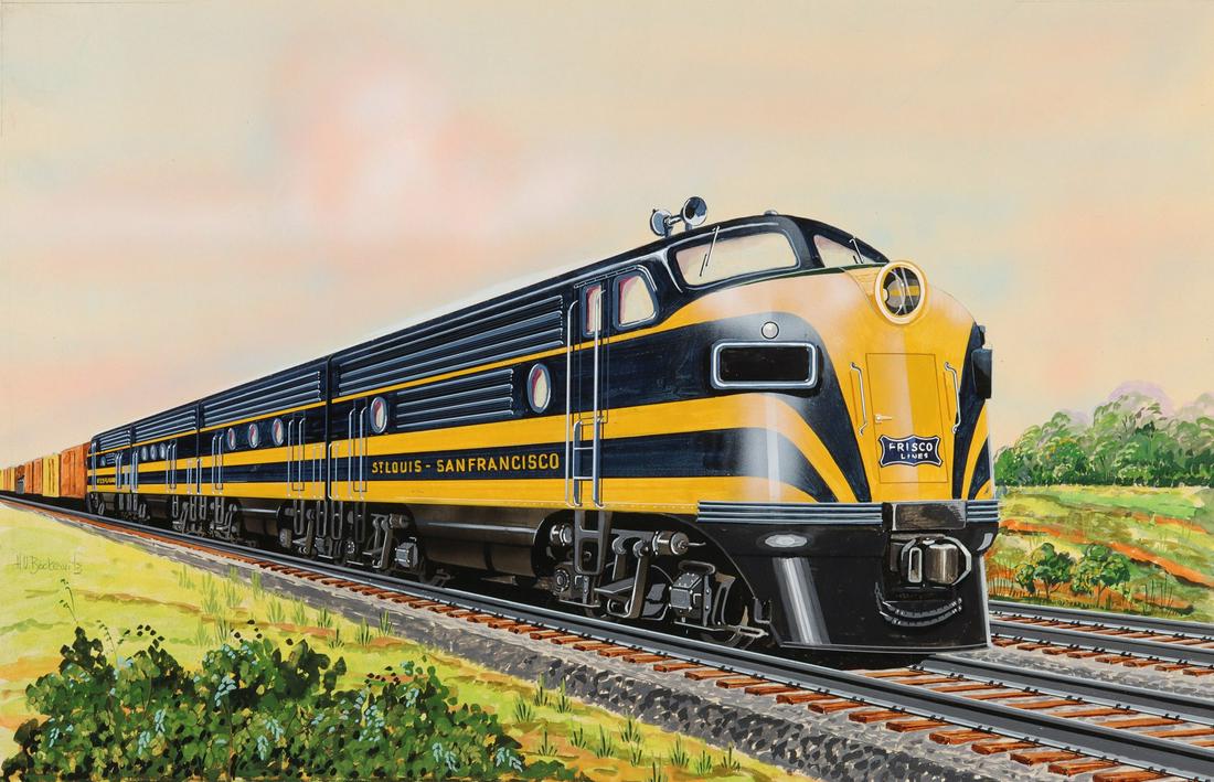 A FRISCO EMD LOCOMOTIVE COLOR SCHEME PROPOSAL PAINTING (1 of 12)