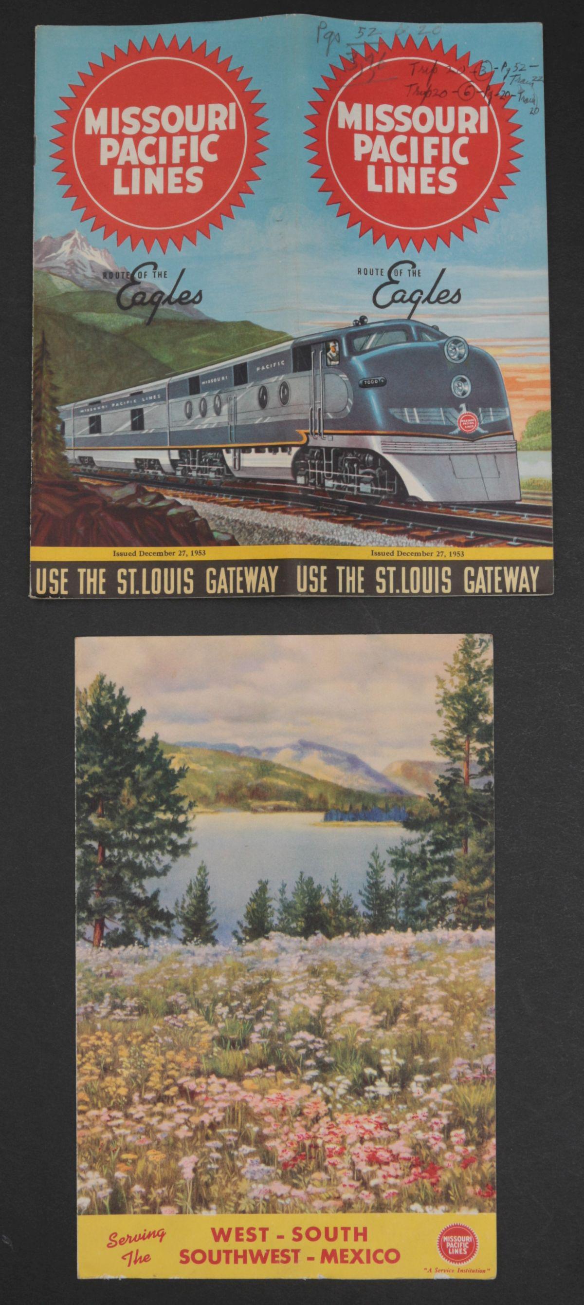 13 PIECES OF MISSOURI PACIFIC LINES RAILROAD EPHEMERA (1 of 11)