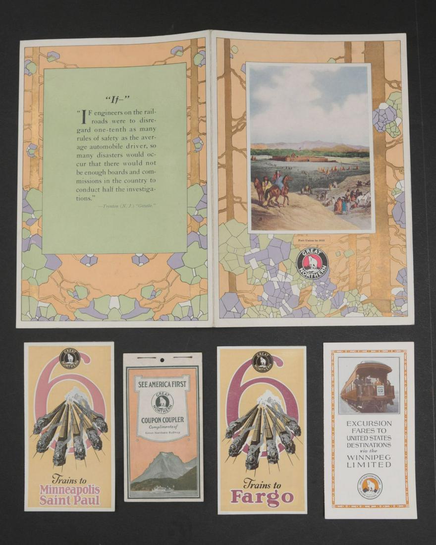 22 PIECES OF GREAT NORTHERN RAILROAD EPHEMERA (1 of 14)