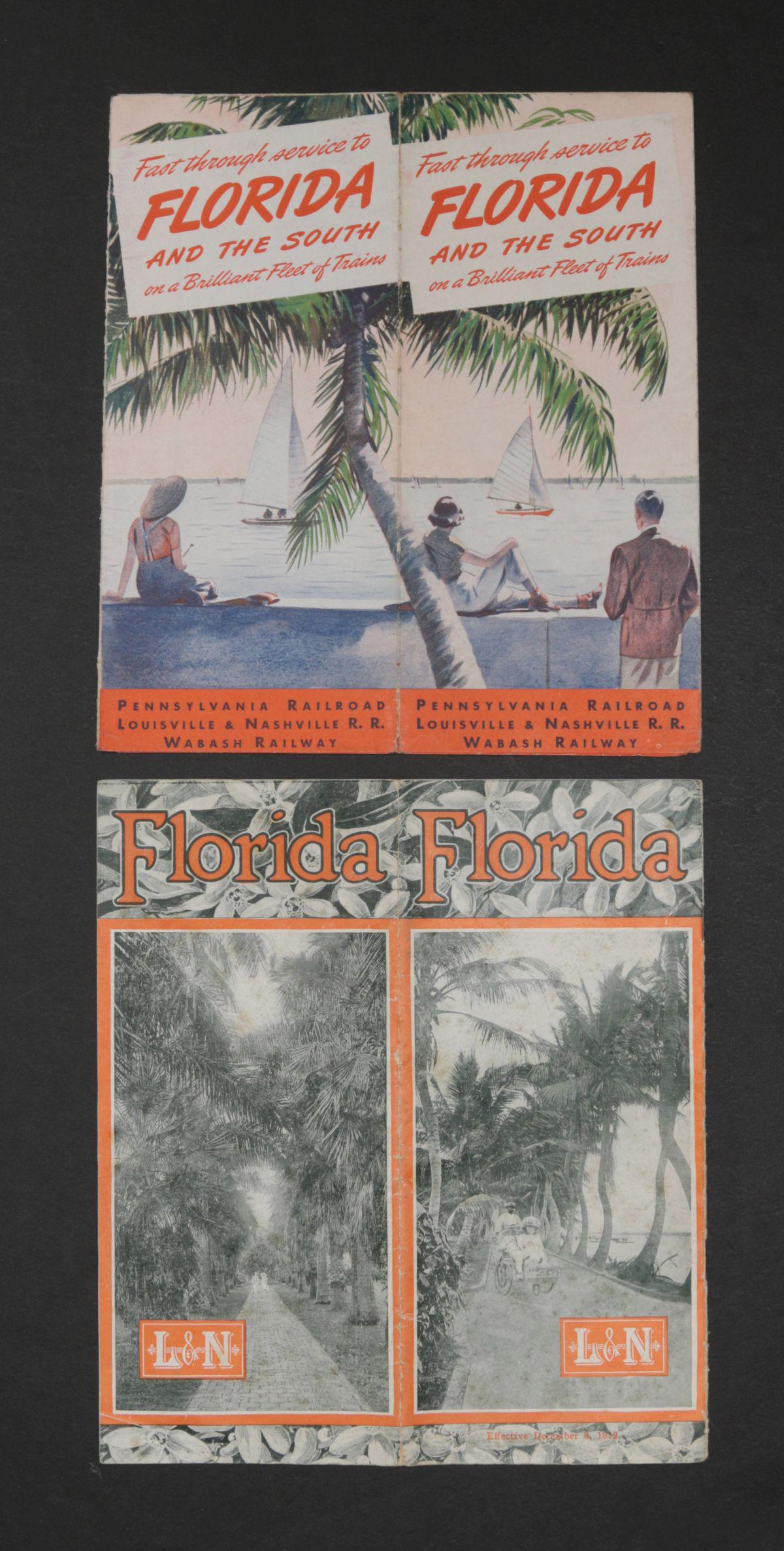 PRR AND L&R RAILROAD SOUTHEAST TRAVEL EPHEMERA: Most single lots can ship via USPS priority mail for $23.00 plus insurance. Multiple lots can and will be combined which will raise the price. Example of 4 standard lots going to California is $19.09 