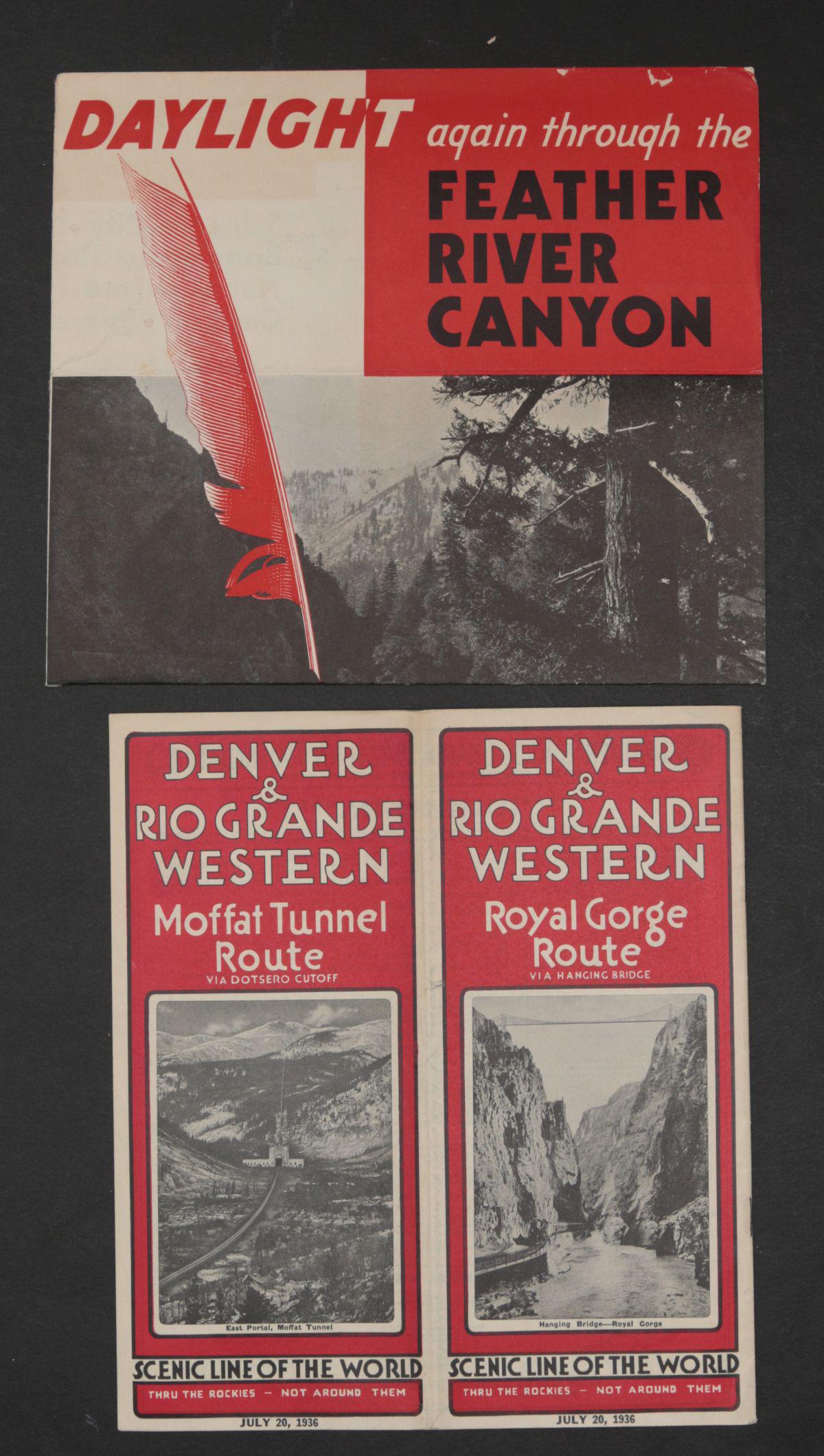 WESTERN RAILROAD TRAVEL EPHEMERA: Most single lots can ship via USPS priority mail for $23.00 plus insurance. Multiple lots can and will be combined which will raise the price. Example of 4 standard lots going to California is $19.09 