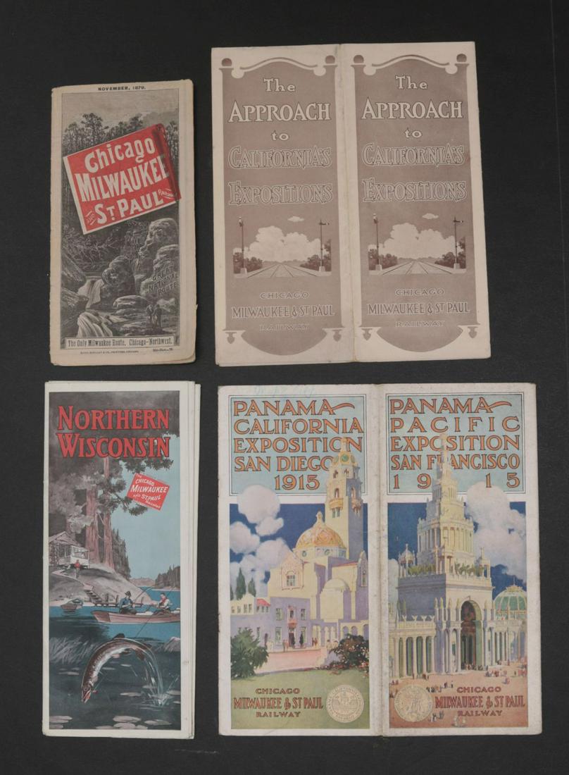 TEN PIECES OF C.M.St.P.&P. RAILROAD EPHEMERA: Most single lots can ship via USPS priority mail for $23.00 plus insurance. Multiple lots can and will be combined which will raise the price. Example of 4 standard lots going to California is $19.09 