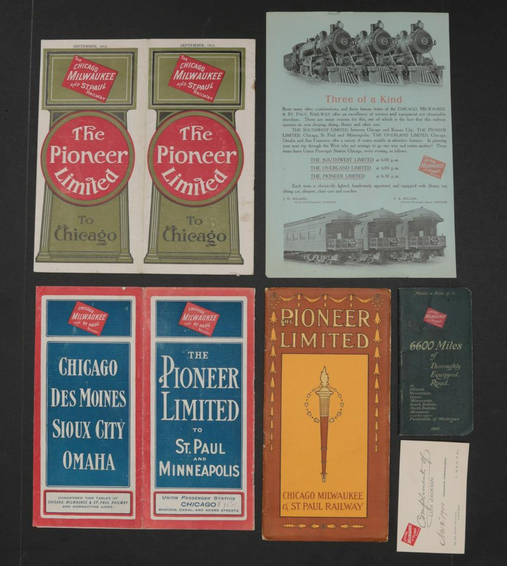 33 PIECES OF C.M.St.P.&P. RAILROAD EPHEMERA (1 of 10)