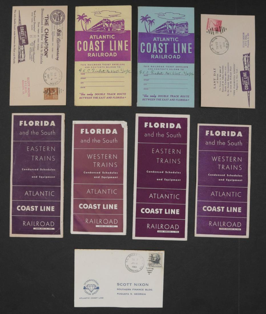 23 PIECES OF ATLANTIC COAST LINE RR EPHEMERA (1 of 10)