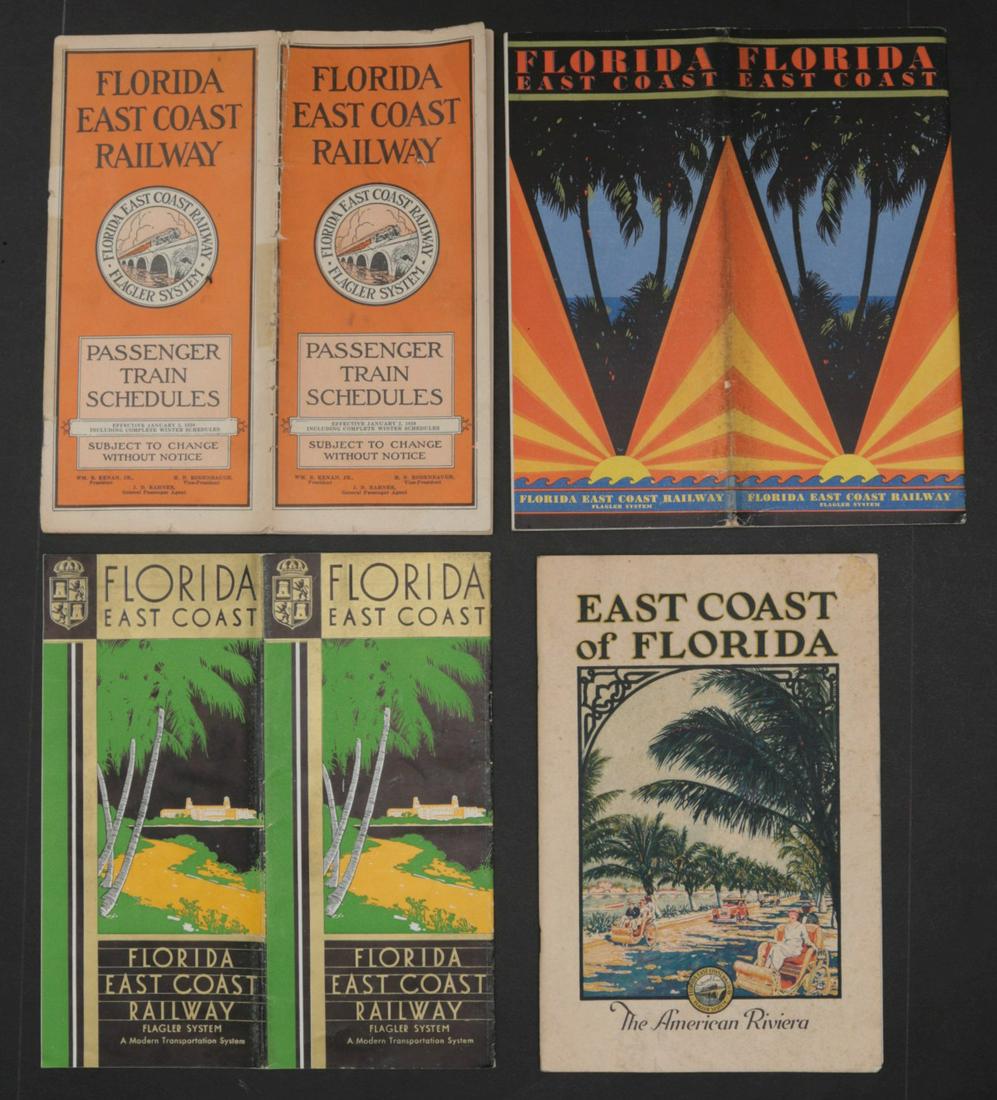 TEN PIECES OF FLORIDA EAST COAST RAILWAY EPHEMERA (1 of 6)
