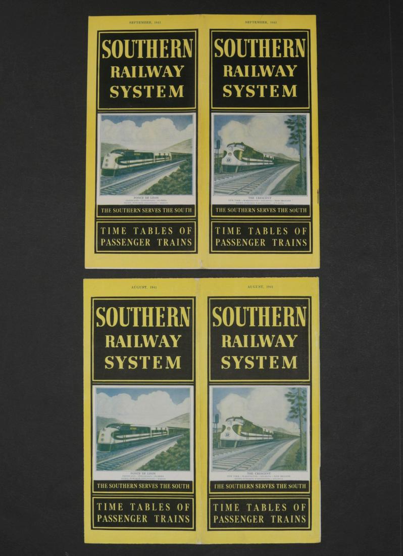 26 PIECES OF SOUTHERN RAILWAY SYSTEM RR EPHEMERA (1 of 8)