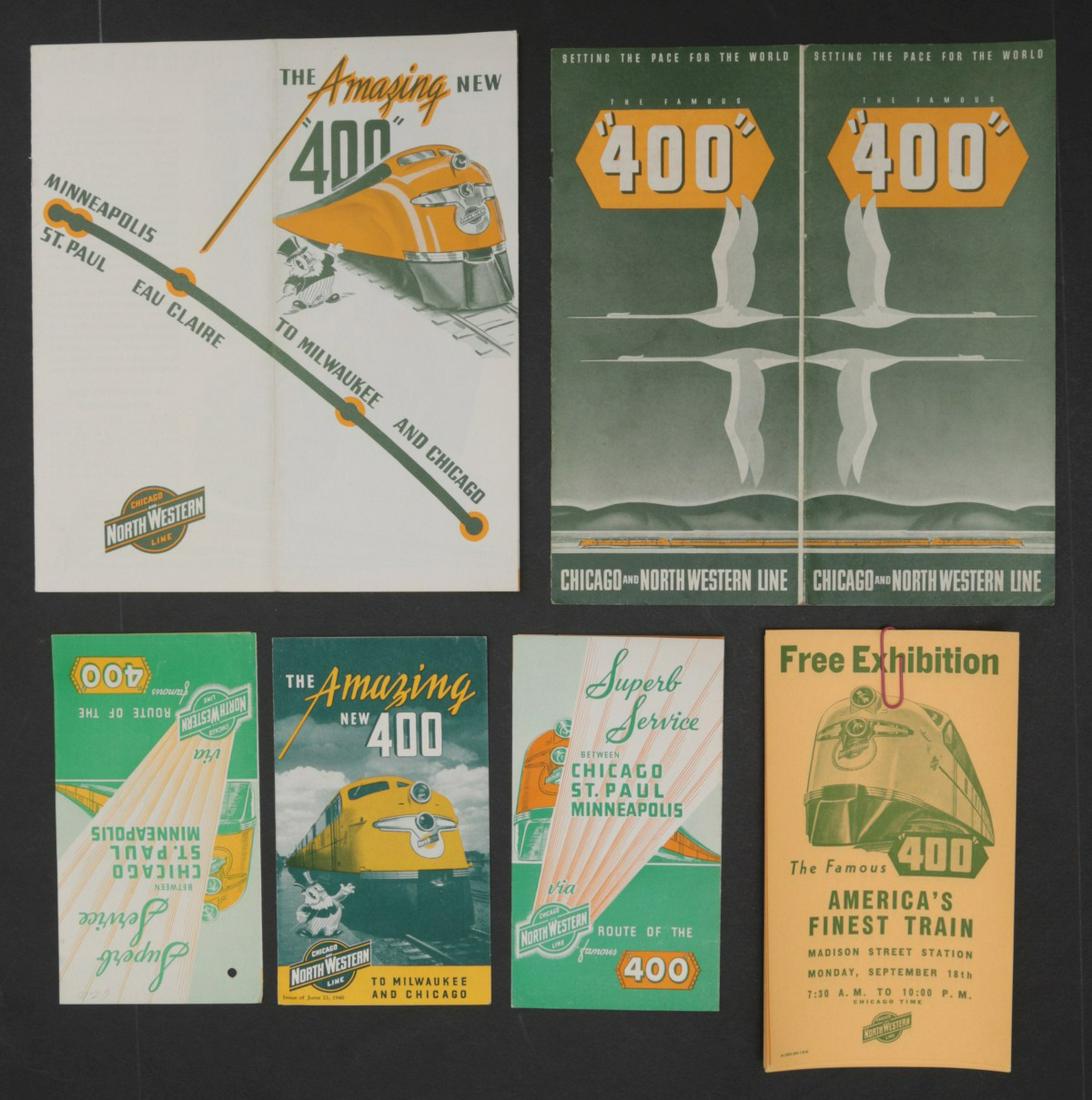 12 PIECES OF CHICAGO NORTHWESTERN RAILROAD EPHEMERA: Most single lots can ship via USPS priority mail for $23.00 plus insurance. Multiple lots can and will be combined which will raise the price. Example of 4 standard lots going to California is $19.09 