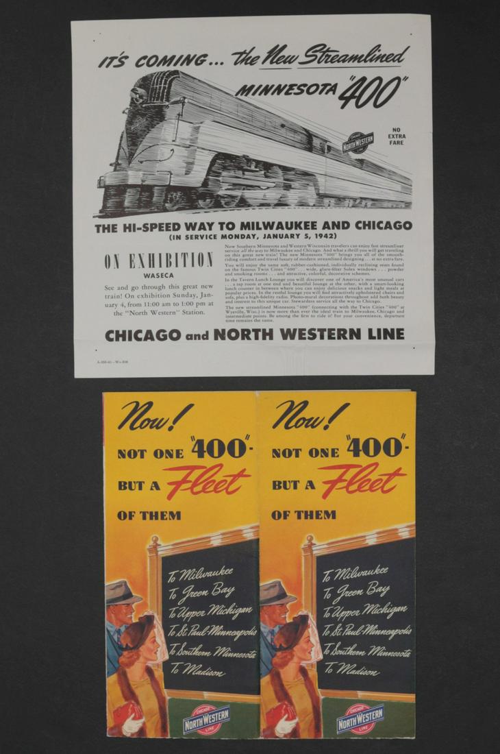 16 PIECES OF CHICAGO NORTHWESTERN RAILROAD EPHEMERA (1 of 6)