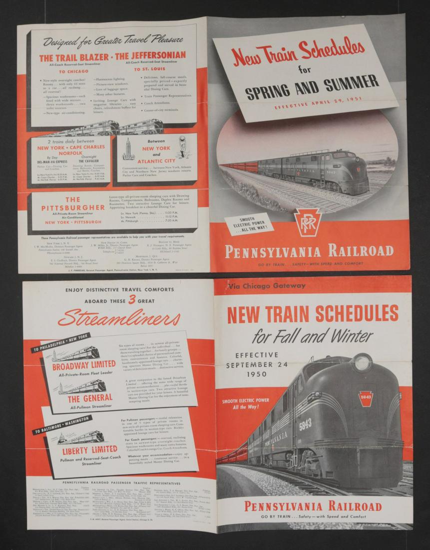 17 PIECES OF PENNSYLVANIA RAILROAD EPHEMERA: Most single lots can ship via USPS priority mail for $23.00 plus insurance. Multiple lots can and will be combined which will raise the price. Example of 4 standard lots going to California is $19.09 