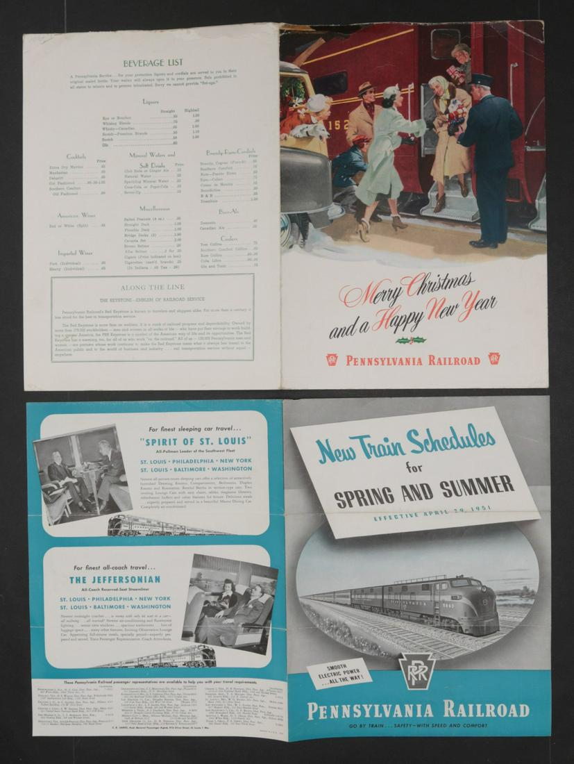 18 PIECES OF PENNSYLVANIA RAILROAD EPHEMERA: Most single lots can ship via USPS priority mail for $23.00 plus insurance. Multiple lots can and will be combined which will raise the price. Example of 4 standard lots going to California is $19.09 