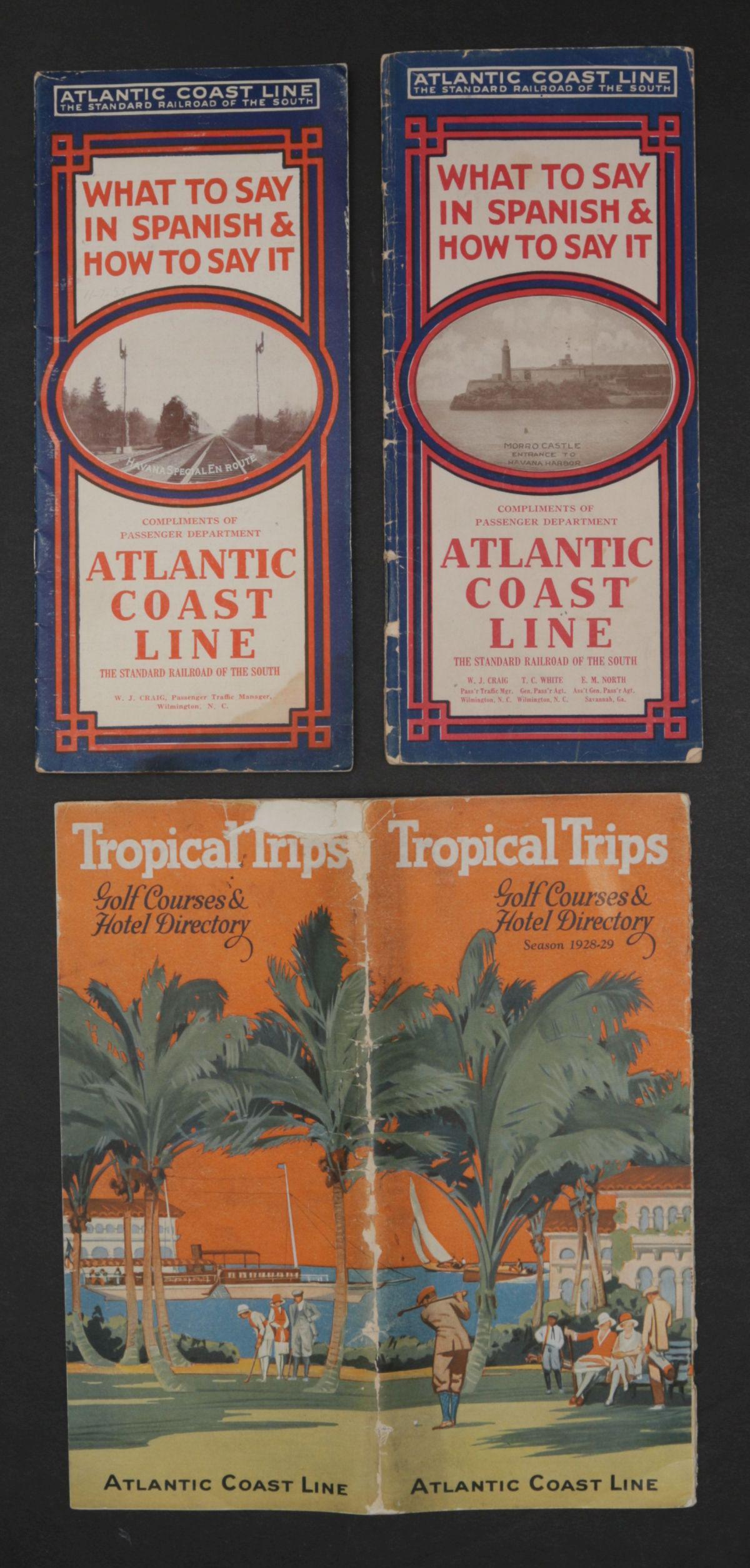 NINE PIECES OF ATLANTIC COAST LINE RAILROAD EPHEMERA (1 of 6)