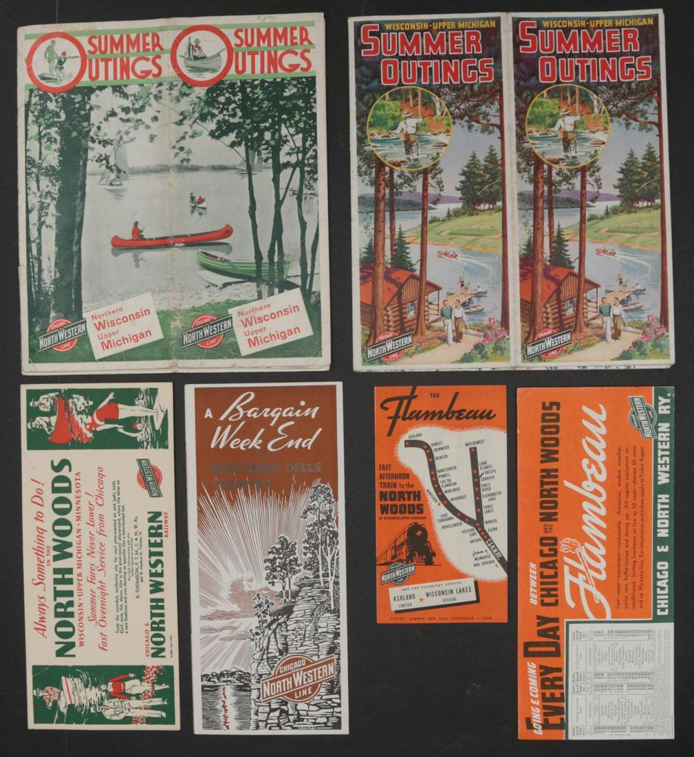 16 PIECES OF CHICAGO NORTHWESTERN RAILROAD EPHEMERA (1 of 8)