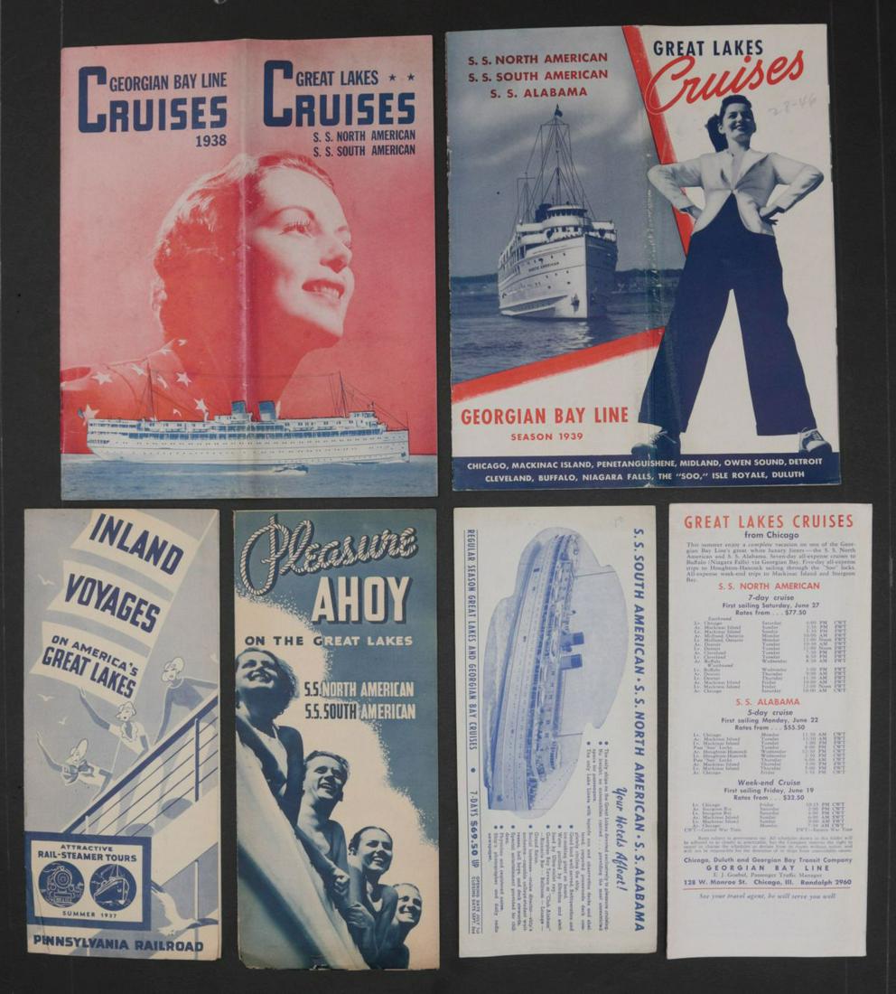 46 PCS OF GREAT LAKES STEAMSHIP EPHEMERA & MENUS (1 of 18)