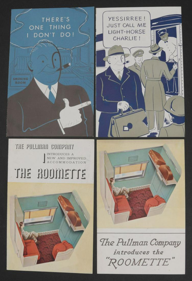 39 PIECES OF PULLMAN RAILROAD EPHEMERA: We happily provide seamless in-house packing and shipping services on nearly everything we sell. Until further notice, we cannot offer international shipping in-house.