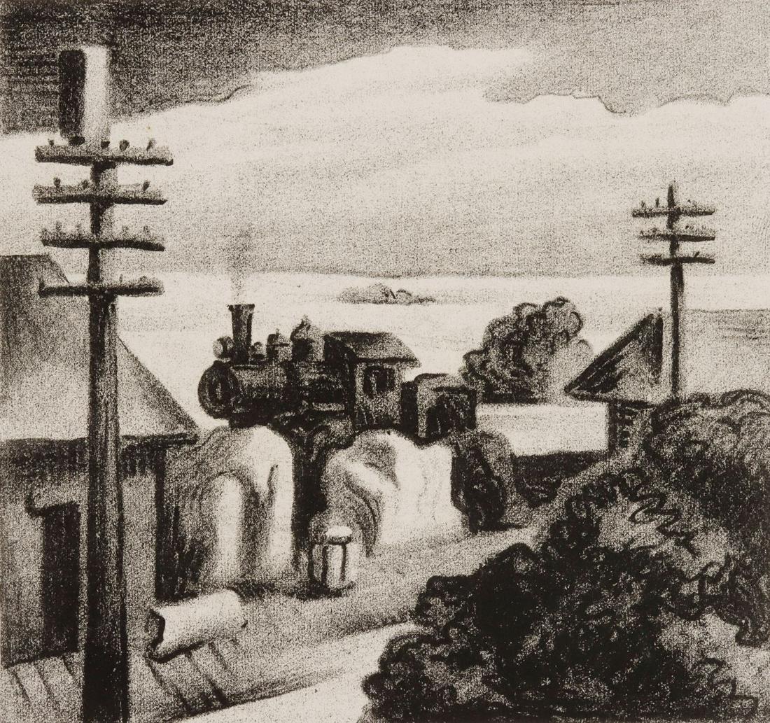 THOMAS HART BENTON (1889-1975) PENCIL SIGNED LITHOGRAPH (1 of 10)