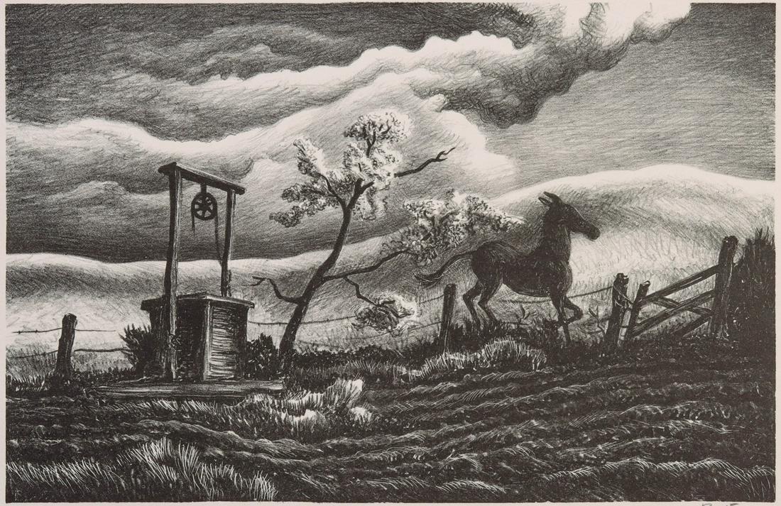 THOMAS HART BENTON (1889-1975) PENCIL SIGNED LITHO (1 of 12)