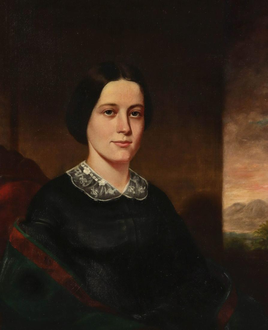 19TH CENT AMERICAN SCHOOL PORTRAIT OF MRS. SAMUEL GILES (1 of 11)