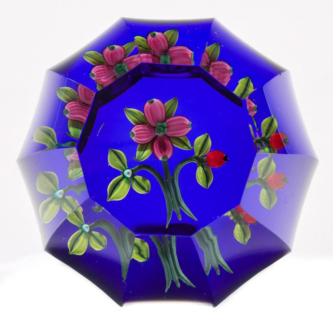 JOHNE PARSLEY PINK FLOWER ON BLUE WITH MULTI-FACETING (1 of 10)