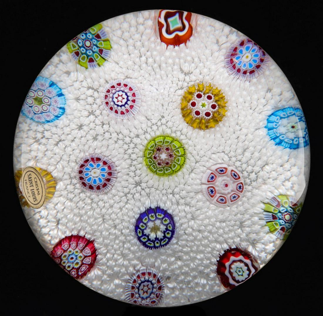 ST. LOUIS 1982 SPACED MILLEFIORI ON STARDUST CANE BASE (1 of 12)